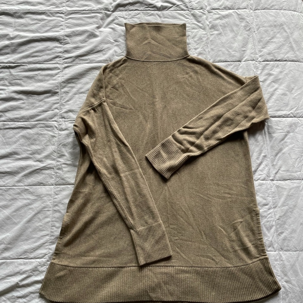 LOFT small beige turtleneck sweater